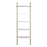 Bibliotecă Paula, Diverse culori, 60x22x174 cm - Alb - Auriu | SKU: 541HDL1307 | Bibliotecă Paula, 60x22x174 cm, varianta Alb - Auriu, produs pentru amenajarea locuinței, disponibil online în România la CasaMob