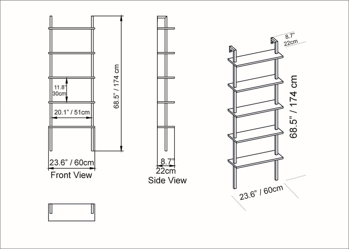 Bibliotecă Piante, Diverse culori, 60x22x174 cm - Alb | SKU: 541HDL1309 | Bibliotecă Piante, 60x22x174 cm, varianta Alb, produs pentru amenajarea locuinței, disponibil online în România la CasaMob