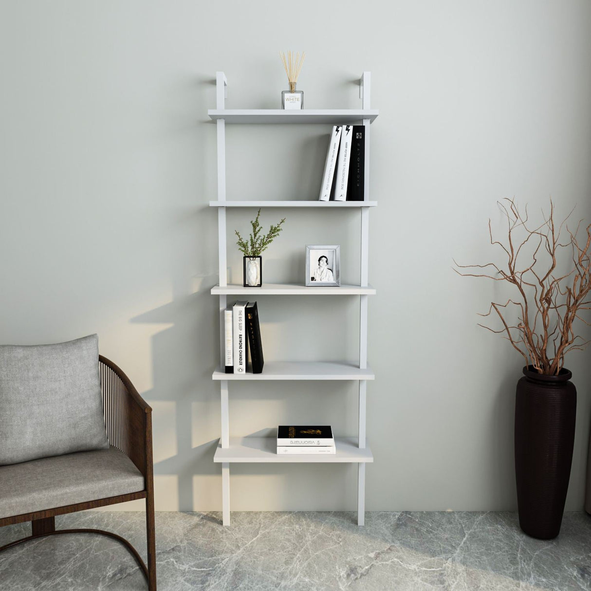 Bibliotecă Piante, Diverse culori, 60x22x174 cm - Alb | SKU: 541HDL1309 | Bibliotecă Piante, 60x22x174 cm, varianta Alb, produs pentru amenajarea locuinței, disponibil online în România la CasaMob