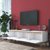 Comodă TV D1 - 2472, Alb - Nuc, 180x35x48.6 cm, SKU 543WRN1516, imagine 5