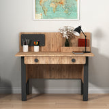 Birou Valerin, Pin atlantic - Antracit, 120x60x106 cm