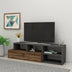 Comodă TV Duru, Light walnut - Antracit, 120x27.5x38 cm, SKU 550ARN2189, imagine 2