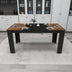 Masă dining Line, Light walnut - Negru, 160x80x76.8 cm, SKU 550ARN3107, imagine 3