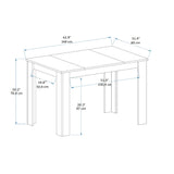 Masă dining Line, Light walnut - Negru, 160x80x77 cm