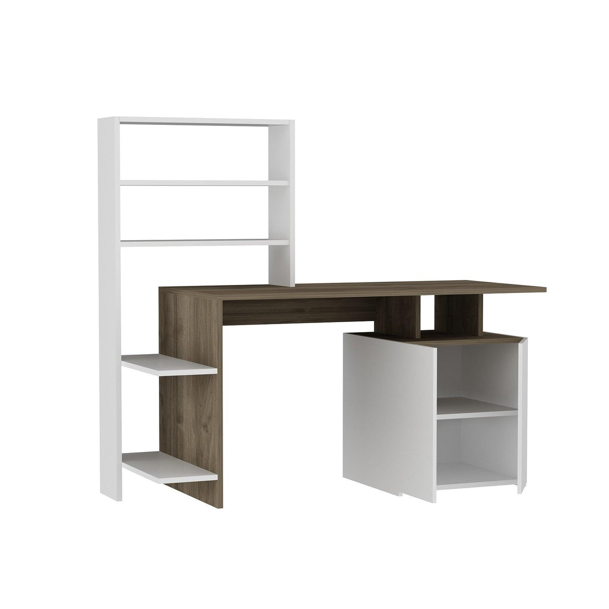 Birou Melis, Diverse culori, 146x60x74 cm - Nuc - Alb | SKU: 550ARN1107 | Birou Melis, 146x60x74 cm, varianta Nuc - Alb, produs pentru amenajarea locuinței, disponibil online în România la CasaMob