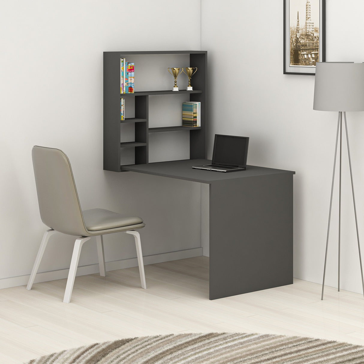Birou Sedir, Diverse culori, 59x16x80 cm - Antracit | SKU: 550ARN1110 | Birou Sedir, 59x16x80 cm, varianta Antracit, produs pentru amenajarea locuinței, disponibil online în România la CasaMob