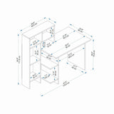 Birou Bugra, Diverse culori, 136x60x112 cm - Antracit - Stejar | SKU: 550ARN1113 | Birou Bugra, 136x60x112 cm, varianta Antracit - Stejar, produs pentru amenajarea locuinței, disponibil online în România la CasaMob