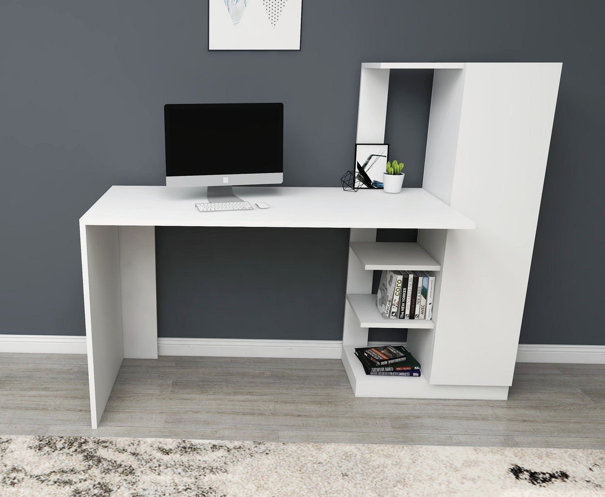 Birou Yagiz, Diverse culori, 120x55x74 cm - Alb | SKU: 550ARN1139 | Birou Yagiz, 120x55x74 cm, varianta Alb, produs pentru amenajarea locuinței, disponibil online în România la CasaMob