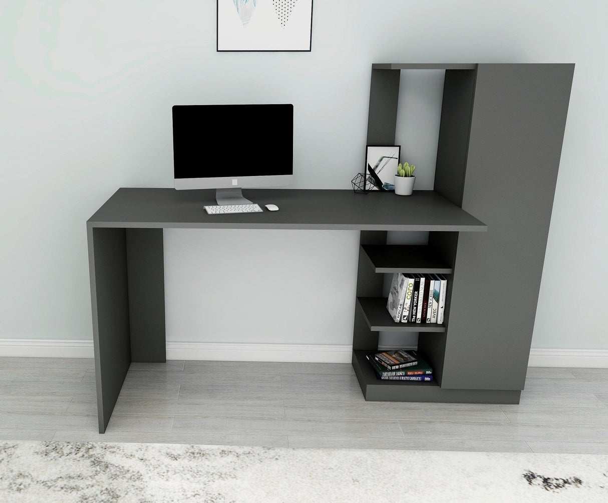 Birou Yagiz, Diverse culori, 120x55x74 cm - Antracit | SKU: 550ARN1140 | Birou Yagiz, 120x55x74 cm, varianta Antracit, produs pentru amenajarea locuinței, disponibil online în România la CasaMob