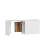 Birou Newra, Diverse culori, 180x47x74 cm - Light walnut - Alb | SKU: 550ARN1181 | Birou Newra, 180x47x74 cm, varianta Light walnut - Alb, produs pentru amenajarea locuinței, disponibil online în România la CasaMob