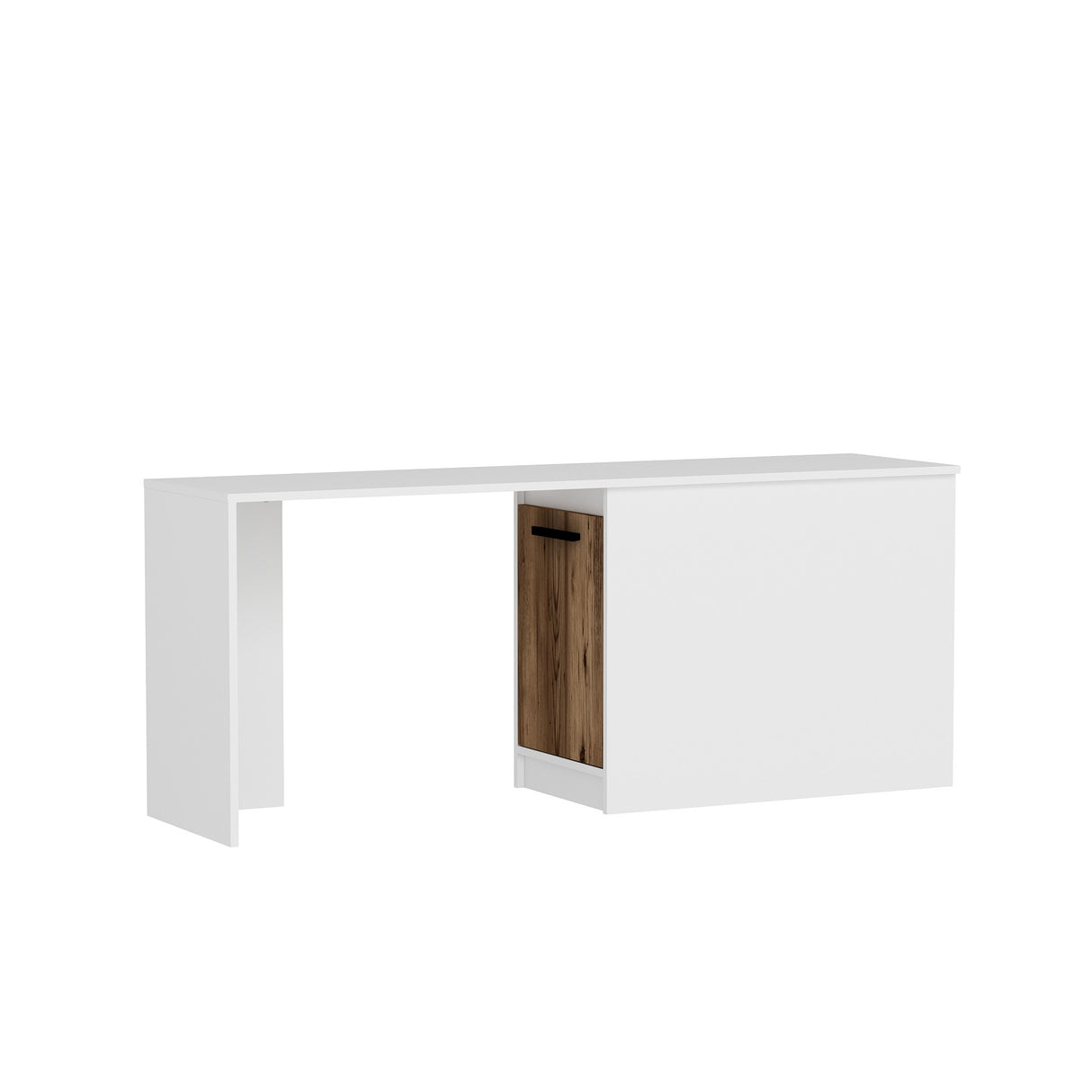 Birou Newra, Diverse culori, 180x47x74 cm - Light walnut - Alb | SKU: 550ARN1181 | Birou Newra, 180x47x74 cm, varianta Light walnut - Alb, produs pentru amenajarea locuinței, disponibil online în România la CasaMob