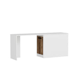 Birou Newra, Diverse culori, 180x47x74 cm - Light walnut - Alb | SKU: 550ARN1181 | Birou Newra, 180x47x74 cm, varianta Light walnut - Alb, produs pentru amenajarea locuinței, disponibil online în România la CasaMob