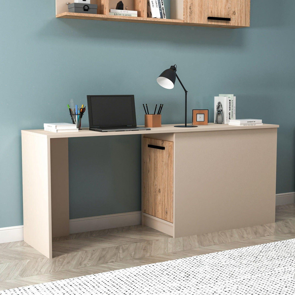 Birou Newra, Diverse culori, 180x47x74 cm - Pin atlantic - Bej | SKU: 550ARN1182 | Birou Newra, 180x47x74 cm, varianta Pin atlantic - Bej, produs pentru amenajarea locuinței, disponibil online în România la CasaMob