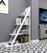 Bibliotecă Arven, Alb, 100x30x150 cm