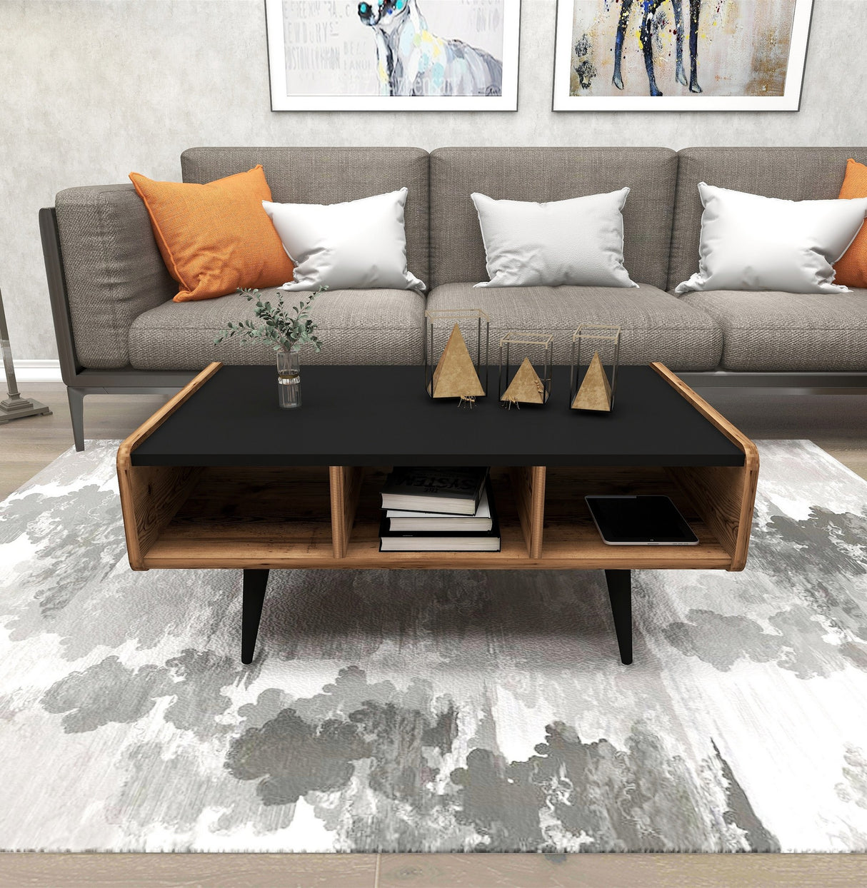 Măsuță de cafea Line, Light walnut, 90x56x40 cm