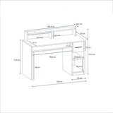 Birou Eslem, Diverse culori, Diverse dimensiuni - Antracit - 120x93x55 cm | SKU: 550ARN2208 | Birou Eslem, varianta Antracit - 120x93x55 cm, produs pentru amenajarea locuinței, disponibil online în România la CasaMob
