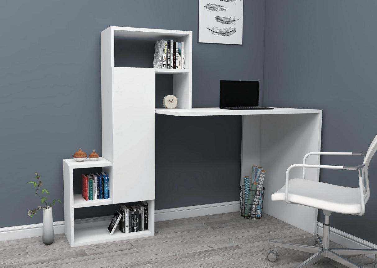 Birou Irmak, Diverse culori, Diverse dimensiuni - Alb - 139x119x55 cm | SKU: 550ARN2210 | Birou Irmak, varianta Alb - 139x119x55 cm, produs pentru amenajarea locuinței, disponibil online în România la CasaMob