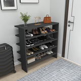 Pantofar Fuat, 4 Rafturi Larg, 16 - 20 Perechi,  76 x 72 x 32 cm - Gri, SKU 550ARN2628