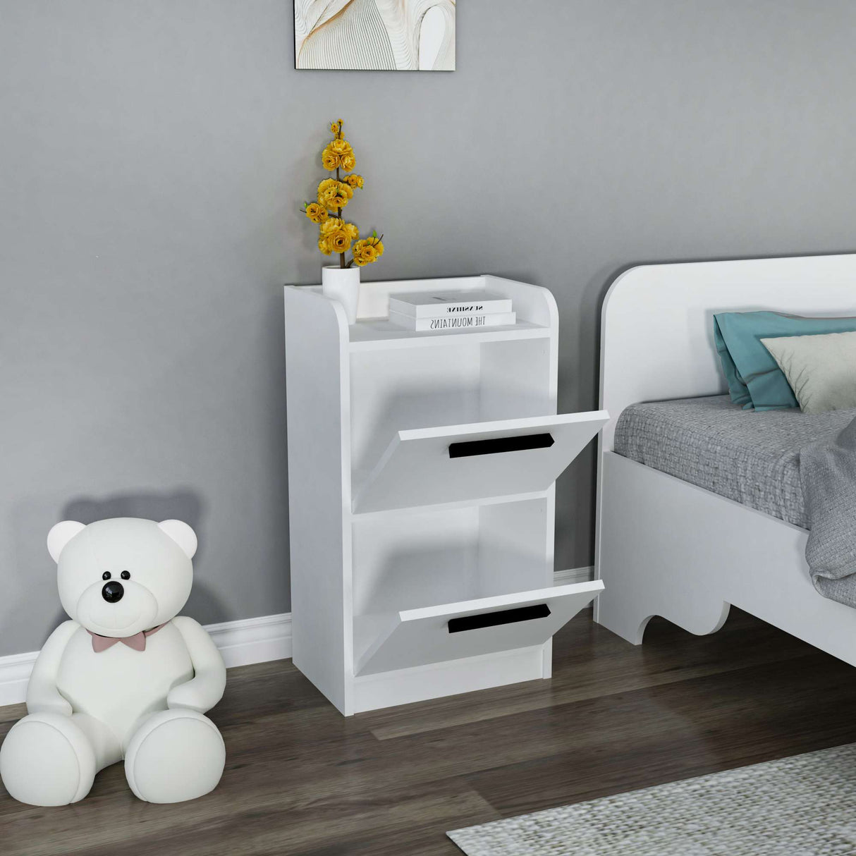 Noptieră Luses, Diverse culori, 45x30x79 cm - Alb | SKU: 550ARN3520 | Noptieră Luses, 45x30x79 cm, varianta Alb, produs pentru amenajarea locuinței, disponibil online în România la CasaMob