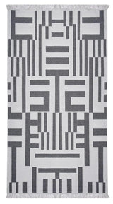 Covor Cotton 3, Gri - Alb, 80x150x1 cm