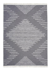 Covor Cotton 4, Gri - Alb, 80x150x1 cm