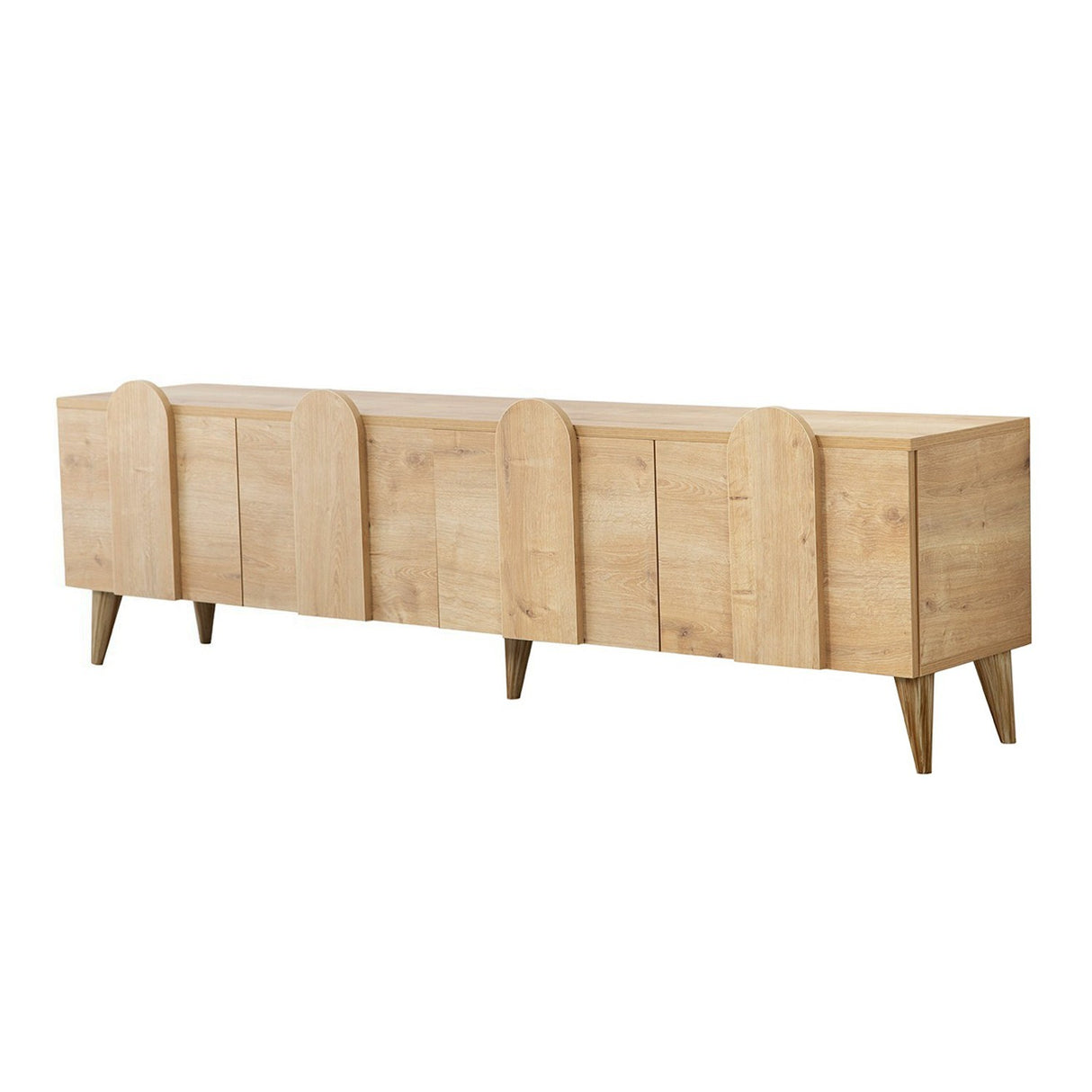 Comodă TV New Line - Sapphire Oak v2, Stejar, 180x35x50 cm