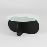 Măsuță de cafea Bubble, Negru, 75x75x35 cm