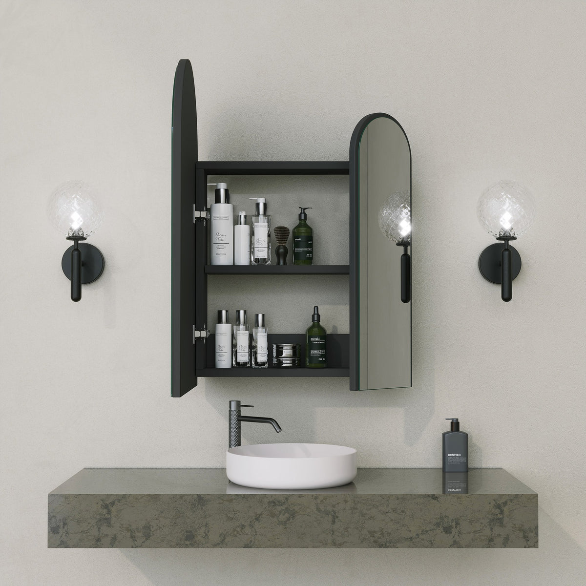Dulap de baie Classe Cabinet, Negru, SKU 552NOS1215, imagine 2