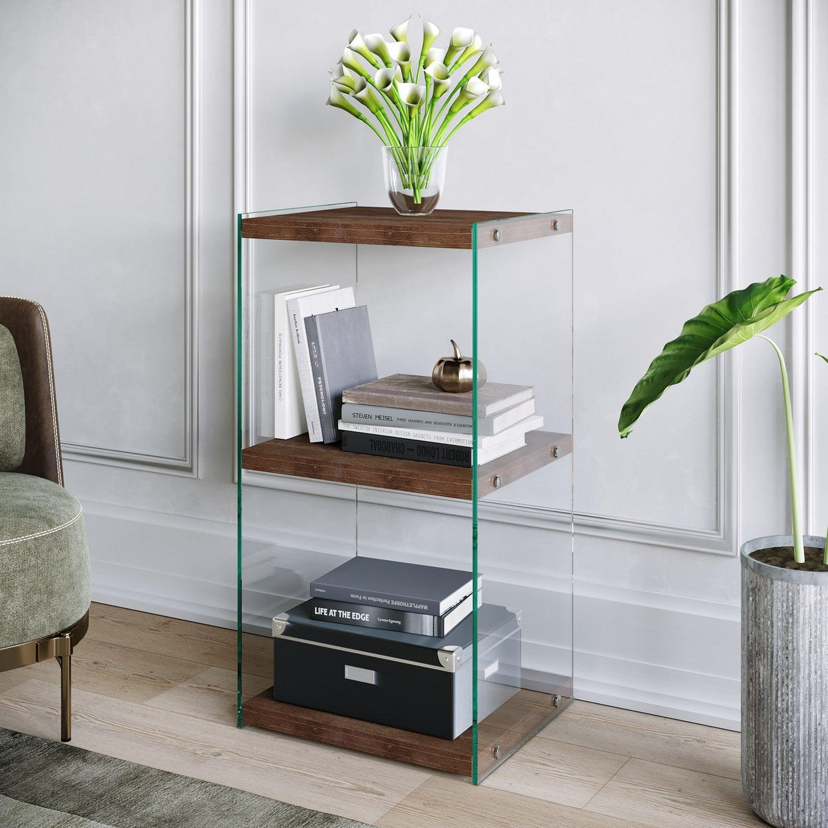 Biblioteca Niagara Dark Mini R300, Nuc, 35x80x40 cm, SKU 552NOS1301
