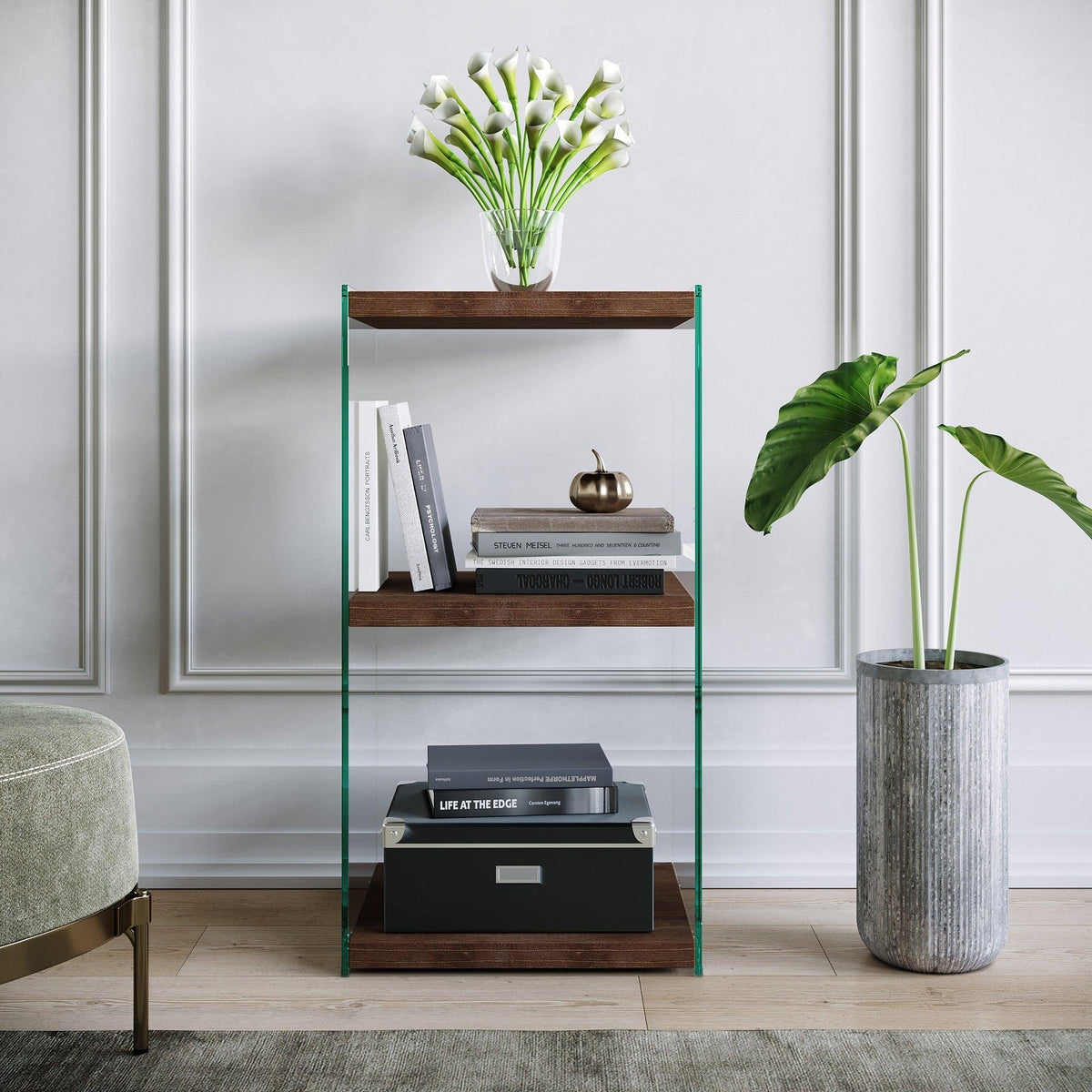 Biblioteca Niagara Dark Mini R300, Nuc, 35x80x40 cm, SKU 552NOS1301