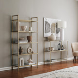 Biblioteca K101, Auriu, 30x165x80 cm