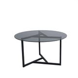 Masuta de cafea Trio sehpa / füme temperli cam S402F, Fum, 75x42x75 cm