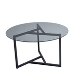 Masuta de cafea Trio sehpa / füme temperli cam S402F, Fum, 75x42x75 cm