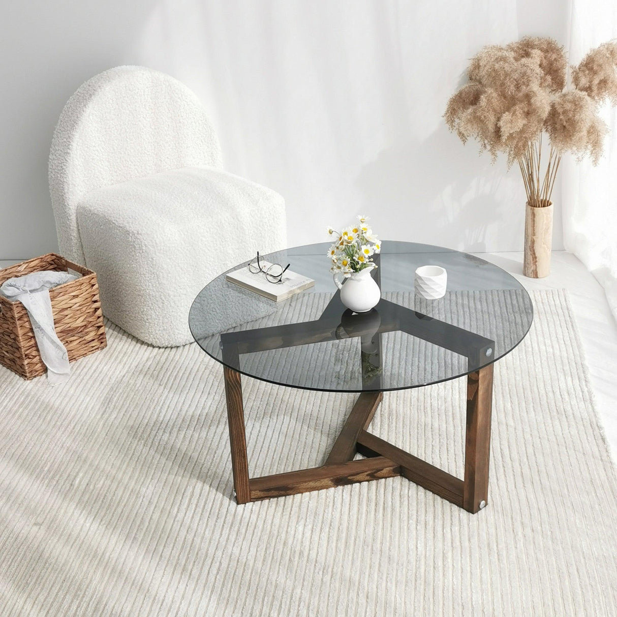 Măsuță de cafea Miro, Diverse culori, 75x75x40 cm - Fumuriu | SKU: 552NOS1413 | Măsuță de cafea Miro, 75x75x40 cm, varianta Fumuriu, produs pentru amenajarea locuinței, disponibil online în România la CasaMob