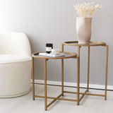 Set masuta de cafea S406 - Gold, Aur, 50x50x50 cm