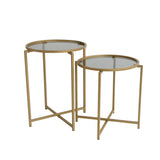 Set masuta de cafea S406 - Gold, Aur, 50x50x50 cm