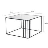 Masuta de cafea Outline - Black, Negru, 55x36x55 cm