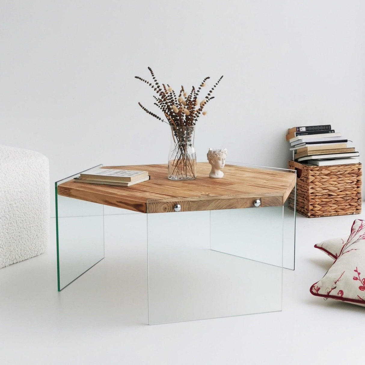 Masuta de cafea Hexagon S304, Stejar, 70x35x80 cm