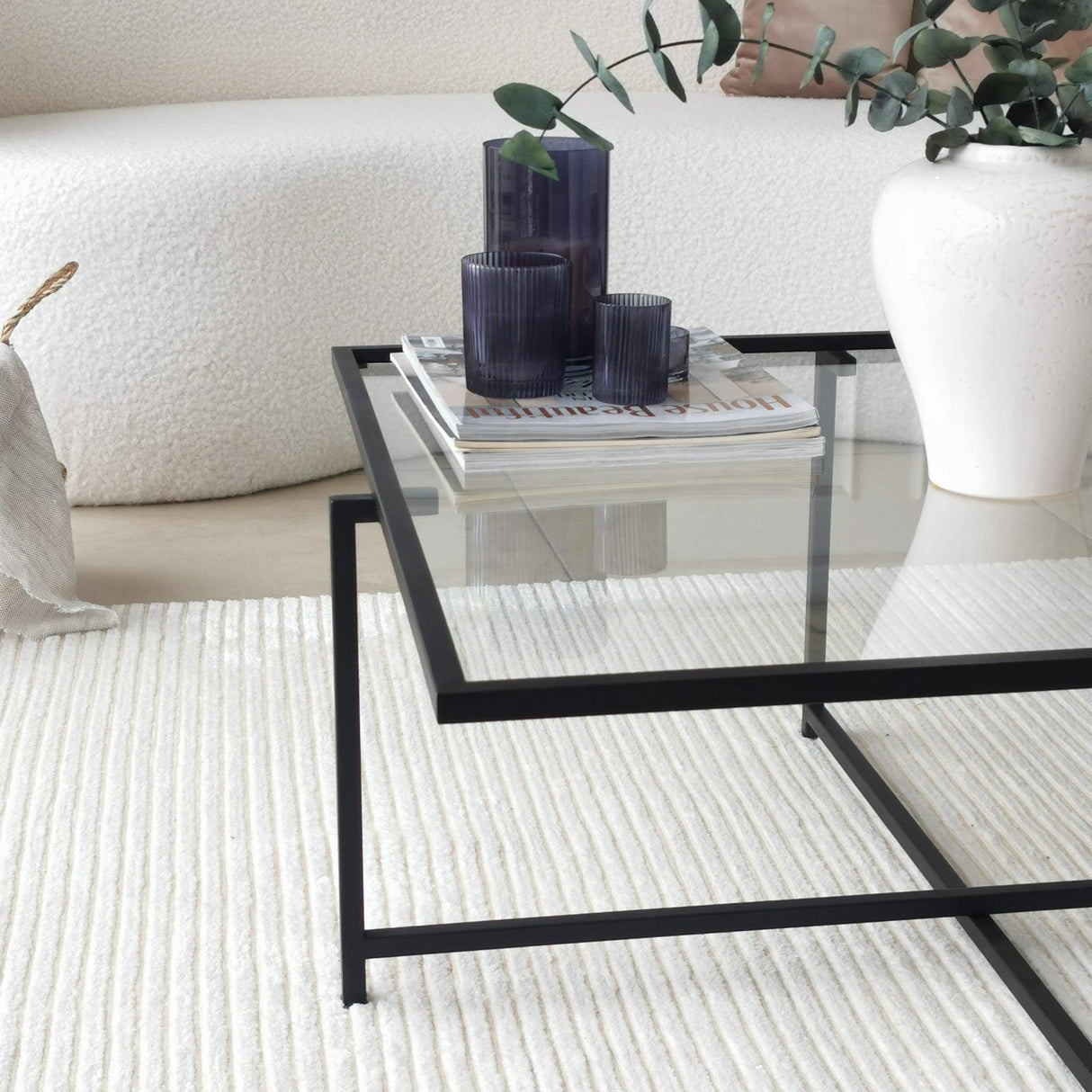 Masuta de cafea Sun S409, Negru, 85x35x85 cm