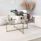 Masuta de cafea Sun S411, Aur, 85x35x85 cm