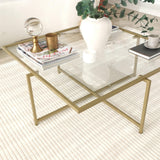 Masuta de cafea Sun S411, Aur, 85x35x85 cm