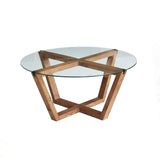 Masuta de cafea Lotus, De lemn, 75x35x75 cm