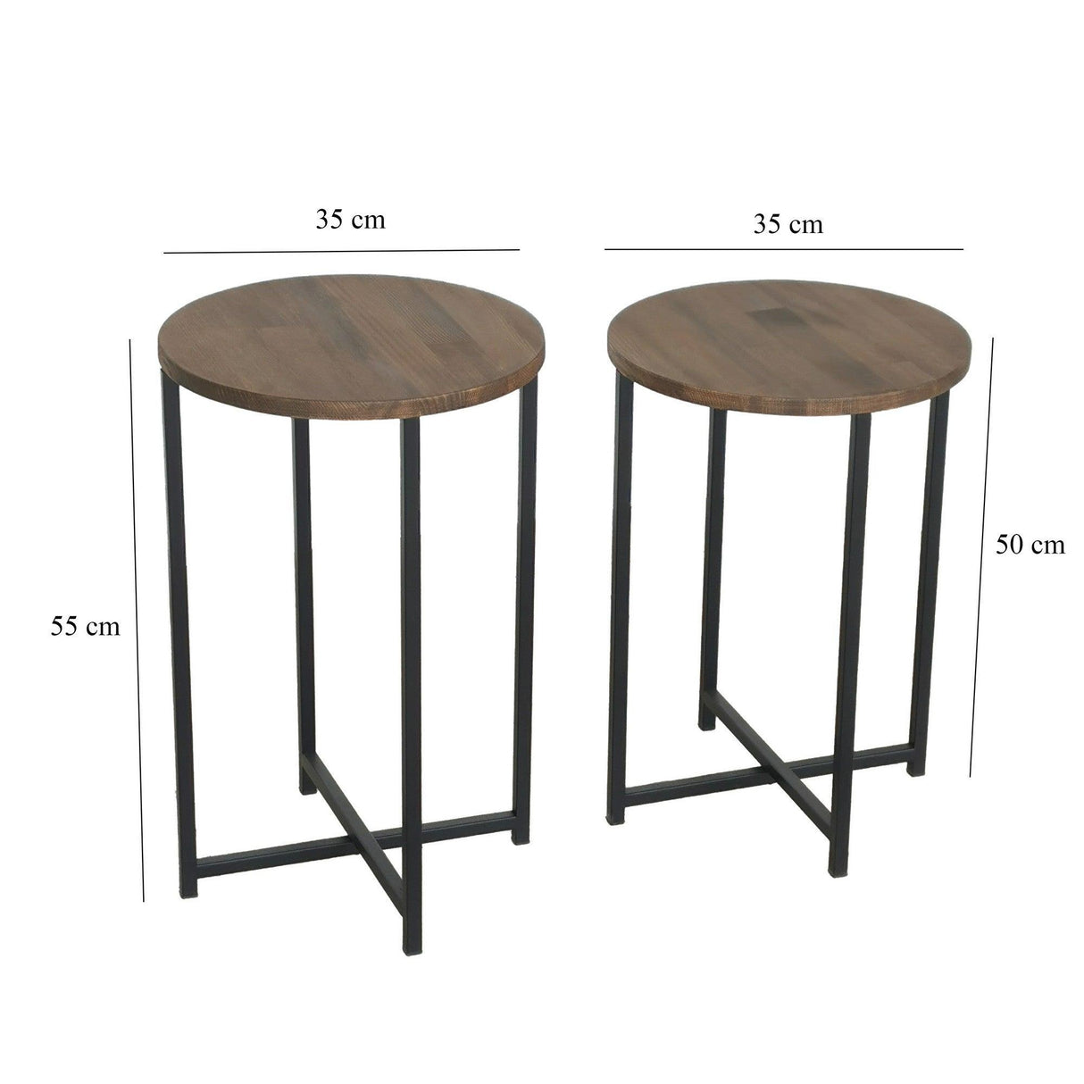 Măsuță de cafea Neta Set, Diverse culori - Nuc | SKU: 552NOS1443 | Măsuță de cafea Neta Set, varianta Nuc, produs pentru amenajarea locuinței, disponibil online în România la CasaMob