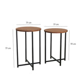 Măsuță de cafea Neta Set, Diverse culori - Stejar | SKU: 552NOS1444 | Măsuță de cafea Neta Set, varianta Stejar, produs pentru amenajarea locuinței, disponibil online în România la CasaMob