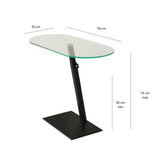 Masuta de cafea Ovale Lungo - Black, Negru, 35x75x70 cm