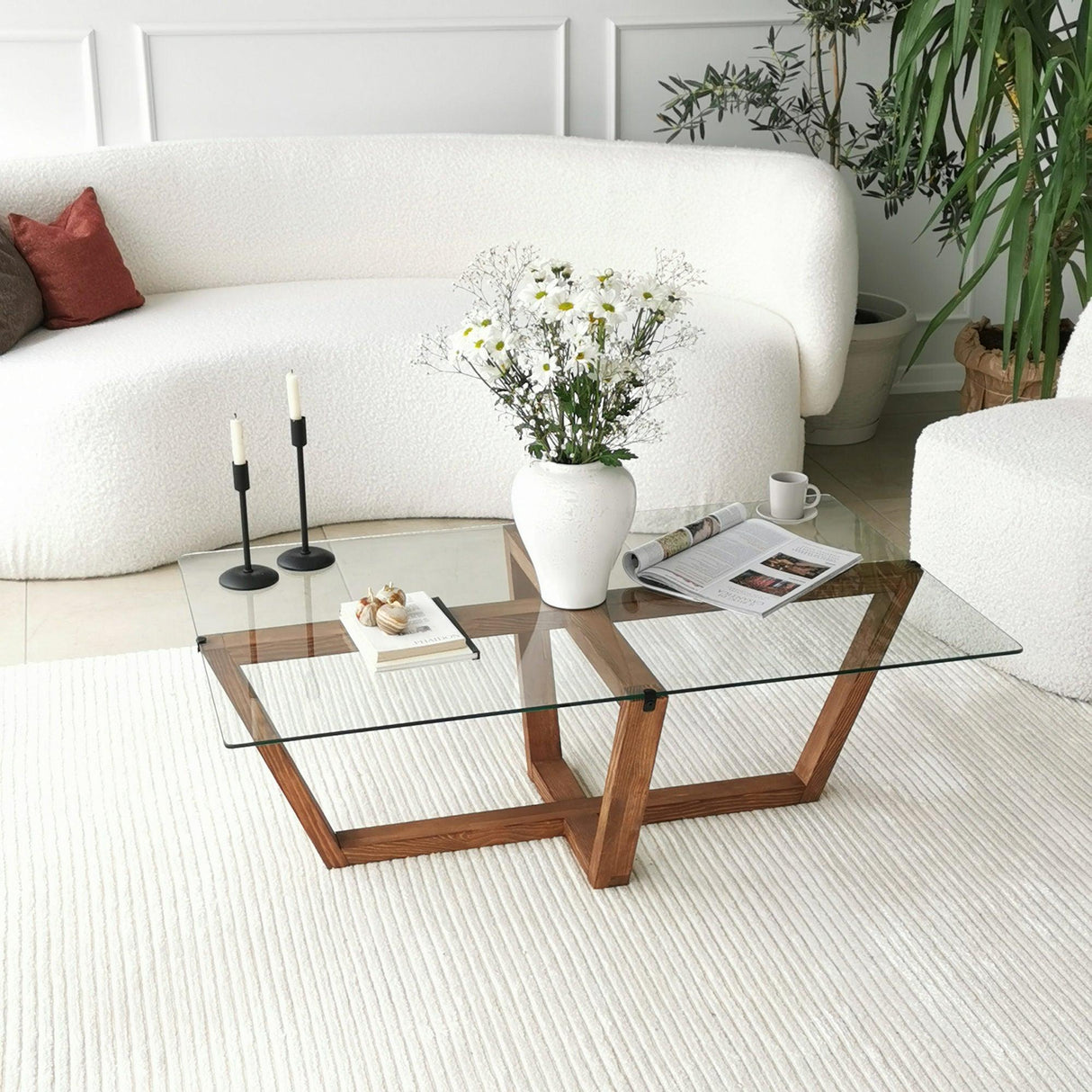 Măsuță de cafea Amalfi, Diverse culori, Diverse configurații, Diverse dimensiuni - Nuc - 105x65x35 cm - Standard | SKU: 552NOS2247 | Măsuță de cafea Amalfi, varianta Nuc - 105x65x35 cm - Standard, produs pentru amenajarea locuinței, disponibil online în România la CasaMob