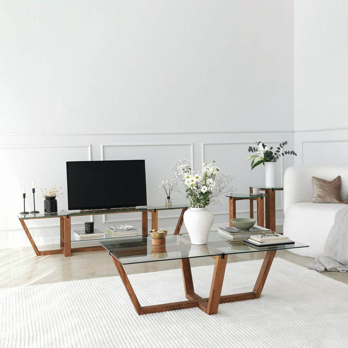 Măsuță de cafea Amalfi, Diverse culori, Diverse configurații, Diverse dimensiuni - Nuc - 105x65x35 cm - Standard | SKU: 552NOS2247 | Măsuță de cafea Amalfi, varianta Nuc - 105x65x35 cm - Standard, produs pentru amenajarea locuinței, disponibil online în România la CasaMob