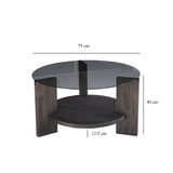 Masuta de cafea Mondo - Dark Grey, Gri, 75x40x75 cm