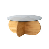 Măsuță de cafea Bubble Wood - Fume, Oak, Stejar, 75x75x35 cm
