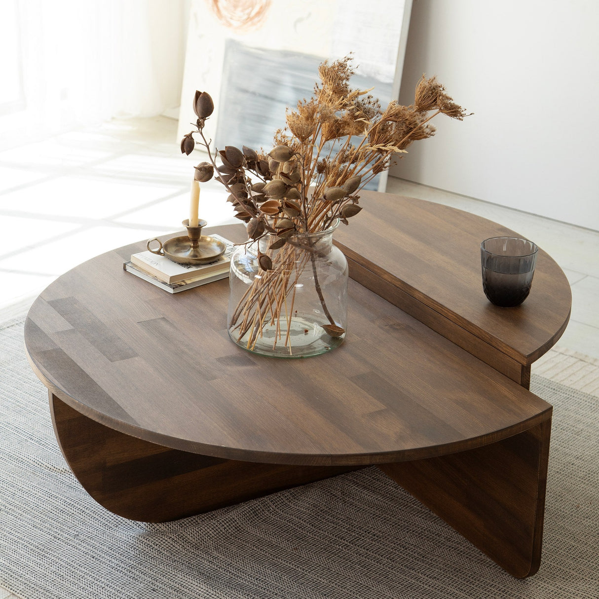 Măsuță de cafea Podium Wood, Diverse culori, 90x60x30 cm - Nuc | SKU: 552NOS1476 | Măsuță de cafea Podium Wood, 90x60x30 cm, varianta Nuc, produs pentru amenajarea locuinței, disponibil online în România la CasaMob